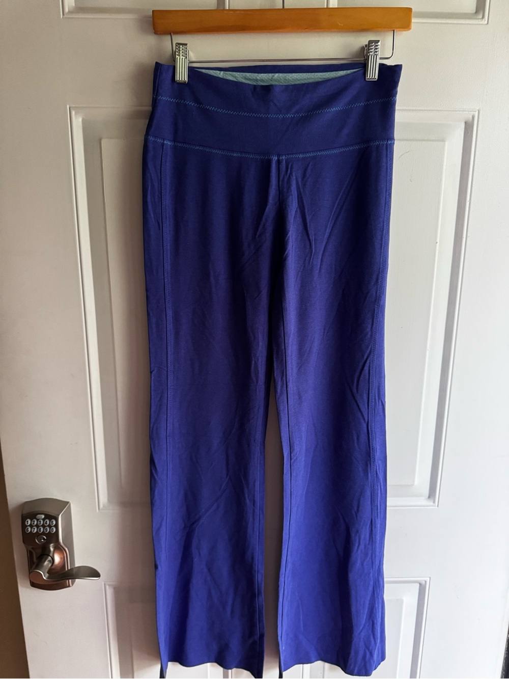 Green Apple Sustainable Bamboo Cotton Yoga Pants  - Purple M - NWT